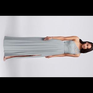 David’s Bridal Long Lace Bridesmaid Dress